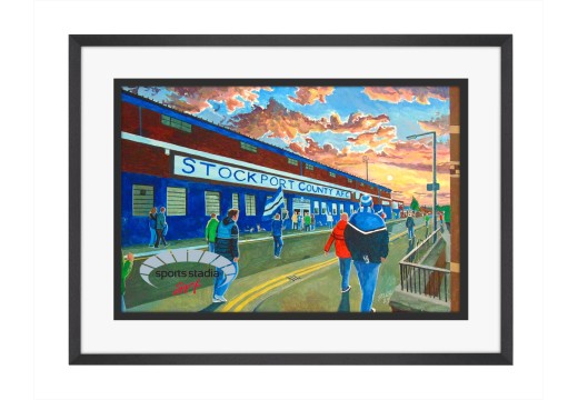 Edgeley Park Stadium 'Going to the Match' Fine Art Print - Stockport County FC Edgeley Park Stadium 'Going to the Match' Fine Art Print - Stockport County FC